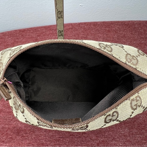 Gucci Pouch Bag Brown Canvas - Picture 16 of 17